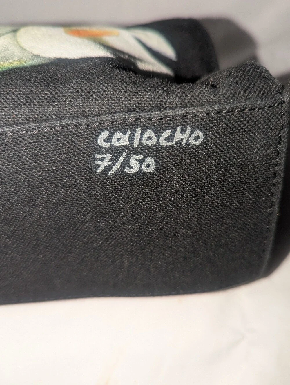 Vintage Calocho Hand-Painted Calla Lily Limited Edition Canvas Tote Bag 7/50